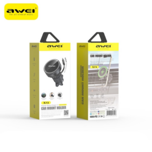 Car mount AWEI Magsafe X73 for air vent with retractable cable juodos spalvos - Image 2