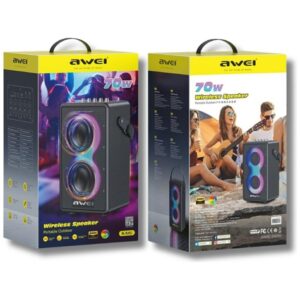 AWEI KA15 Bluetooth 5.3 70W Wireless Speaker juodos spalvos - Image 5