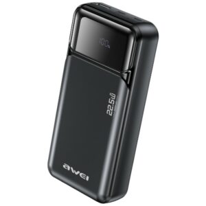 Powerbank Awei PA-92 20000mAh 22,5W PD 2xUSB-C juodos spalvos - Image 1