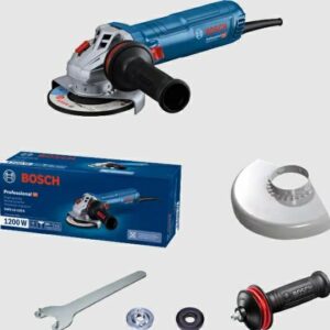 BOSCH KAMPINIS ŠLIFUOKLIS 125mm/1200W GWS 12-125 S SU SŪKIŲ REGULIAVIMU
