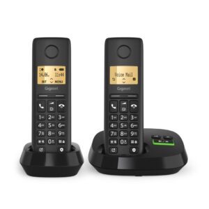 Gigaset PURE 100A Duo Analoginio ryšio / DECT telefonas Skambintojo ID Juoda - Image 2