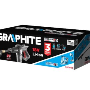 Graphite 58G083 slėginis plautuvas Kompaktiškos Baterija 170 l/h Pilka - Image 3