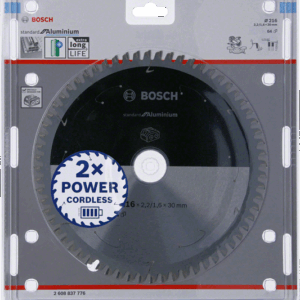 BOSCH DISKINIS PJŪKLAS STANDARD ALUMINIUM ACCU 216x30x64z