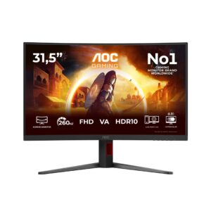 AOC G4 C32G4Z kompiuterio monitorius 80 cm (31.5") 1920 x 1080 pikseliai „Full HD“ LCD Juoda, Raudona