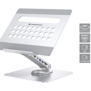 Conceptronic DONN27G nešiojamojo kompiuterio stovas Sidabras - Image 2