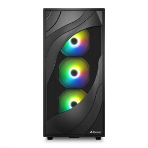 Sharkoon REBEL C80M RGB „Midi Tower“ Juoda - Image 2