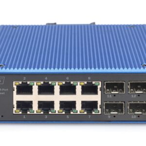 Digitus DN-651153 tinklo komutatorius Ne-valdomas Gigabit Ethernet (10/100/1000) Maitinimas per Eternetą (PoE) Juoda, Mėlyna - Image 2