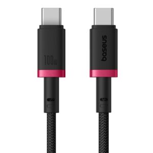 Baseus Dura C tipo į C tipo 100 W greitojo įkrovimo kabelis 2 m juodas, Raudona - Image 2