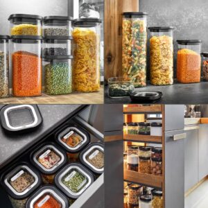 GEFU PANTRY Stačiakampio formos Konteineris Juoda, Permatomas 4 vnt - Image 2