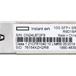 HPE Aruba Networking Networking Instant On 10G SFP+ LC SR 300m OM3 MMF Transceiver tinklo siųstuvų-imtuvų modulis - Image 2