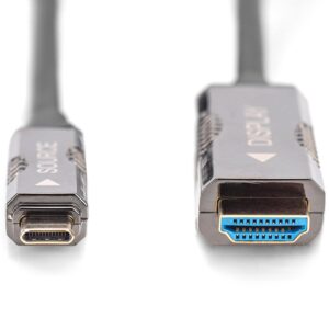 Digitus AK-330150-200-S vaizdo kabelio adapteris 20 m C tipo USB HDMI Juoda - Image 2