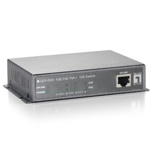 LevelOne GEP-0520 tinklo komutatorius Gigabit Ethernet (10/100/1000) Maitinimas per Eternetą (PoE) Juoda - Image 1