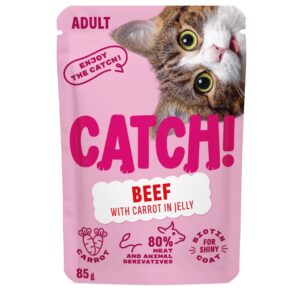 CATCH Beef and carrot in jelly - šlapias kačių maistas - 85g