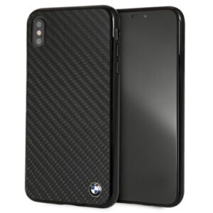 kietas dėklas BMW BMHCI65MBC Apple iPhone Xs Max juodos spalvos Siganture-Carbon