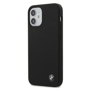 BMW BMHCP12SSILBK Apple iPhone 12 mini 5.4" juodos spalvos kietas dėklas Silicone Signature - Image 2