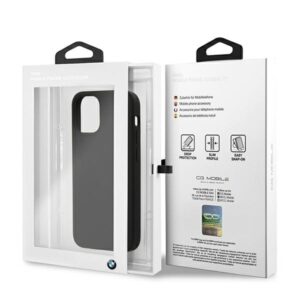 BMW BMHCP12SSILBK Apple iPhone 12 mini 5.4" juodos spalvos kietas dėklas Silicone Signature - Image 9