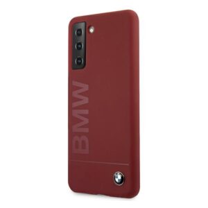 BMW BMHCS21MSLBLRE S21+ G996 red kietas dėklas Silicone Signature Logo - Image 2