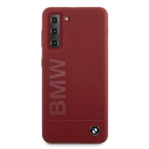 BMW BMHCS21MSLBLRE S21+ G996 red kietas dėklas Silicone Signature Logo - Image 3