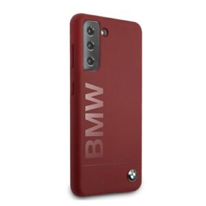 BMW BMHCS21MSLBLRE S21+ G996 red kietas dėklas Silicone Signature Logo - Image 4