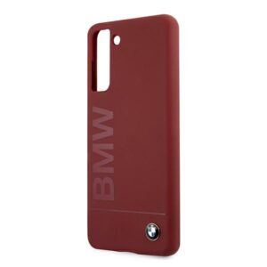 BMW BMHCS21MSLBLRE S21+ G996 red kietas dėklas Silicone Signature Logo - Image 6