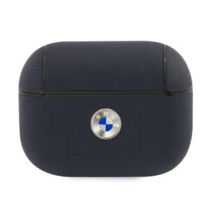 BMW BMAPSSLNA AirPods Pro dėklas navy Geniune Leather sidabro spalvos Logo - Image 1