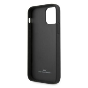 BMW BMHCP12MRCDPK Apple iPhone 12 / 12 Pro 6,1" juodos spalvos kietas dėklas Leather Deboss - Image 7