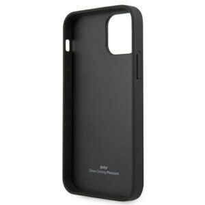 BMW BMHCP12SRSPPK Apple iPhone 12 mini 5,4" juodos spalvos kietas dėklas Leather Curve Perforate - Image 7