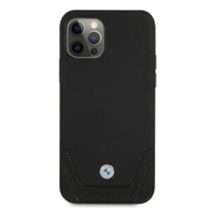 BMW BMHCP12MRSWPK Apple iPhone 12 / 12 Pro 6,1" juodos spalvos kietas dėklas Leather Perforate - Image 3