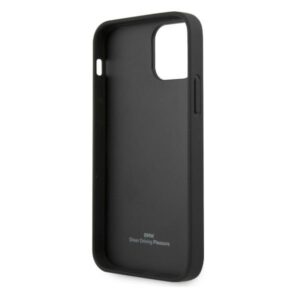 BMW BMHCP12LRSWPK Apple iPhone 12 Pro Max 6,7" juodos spalvos kietas dėklas Leather Perforate - Image 7