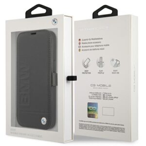 BMW BMFLBKP13SSLLBK Apple iPhone 13 mini 5,4" juodos spalvos book Signature - Image 7