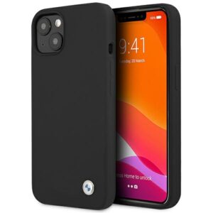 BMW BMHCP13SSILBK Apple iPhone 13 mini 5,4" juodos spalvos kietas dėklas Silicone Signature
