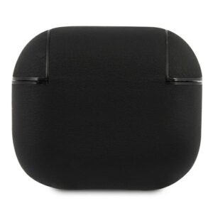 BMW BMA3SSLBK AirPods 3 dėklas juodos spalvos Geniune Leather sidabro spalvos Logo - Image 2