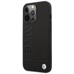 BMW BMHMP14XSLLBK Apple iPhone 14 Pro Max 6,7" juodos spalvos kietas dėklas Signature Logo Imprint Magsafe - Image 2