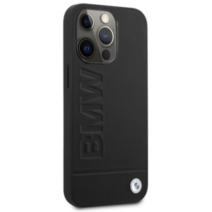 BMW BMHMP14XSLLBK Apple iPhone 14 Pro Max 6,7" juodos spalvos kietas dėklas Signature Logo Imprint Magsafe - Image 4