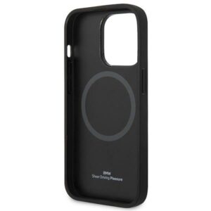 BMW BMHMP14XSLLBK Apple iPhone 14 Pro Max 6,7" juodos spalvos kietas dėklas Signature Logo Imprint Magsafe - Image 7