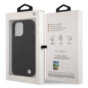 BMW BMHMP14XSLLBK Apple iPhone 14 Pro Max 6,7" juodos spalvos kietas dėklas Signature Logo Imprint Magsafe - Image 8
