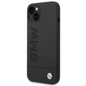 BMW BMHMP14MSLBLBK Apple iPhone 14 Plus / 15 Plus 6,7" juodos spalvos kietas dėklas Silicone Signature Logo M - Image 3
