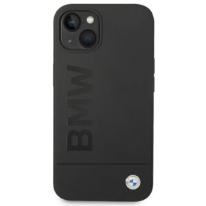 BMW BMHMP14MSLBLBK Apple iPhone 14 Plus / 15 Plus 6,7" juodos spalvos kietas dėklas Silicone Signature Logo M - Image 4