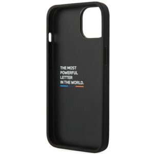 BMW BMHCP14S22NBCK Apple iPhone 14 / 15 / 13 6.1" juodos spalvos Leather Carbon - Image 7