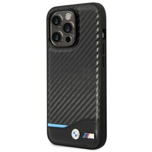 BMW BMHCP14L22NBCK Apple iPhone 14 Pro 6,1" juodos spalvos Leather Carbon - Image 2