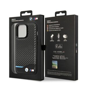 BMW BMHCP14L22NBCK Apple iPhone 14 Pro 6,1" juodos spalvos Leather Carbon - Image 8