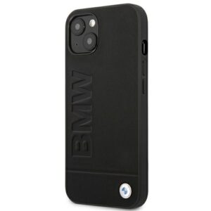 BMW BMHCP14MSLLBK Apple iPhone 14 Plus / 15 Plus 6,7" juodos spalvos Leather Stamp - Image 2