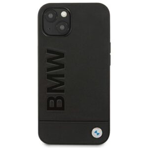 BMW BMHCP14MSLLBK Apple iPhone 14 Plus / 15 Plus 6,7" juodos spalvos Leather Stamp - Image 3