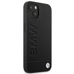 BMW BMHCP14MSLLBK Apple iPhone 14 Plus / 15 Plus 6,7" juodos spalvos Leather Stamp - Image 4