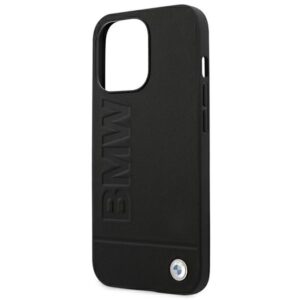BMW BMHCP14XSLLBK Apple iPhone 14 Pro Max 6,7" juodos spalvos Leather Stamp - Image 6