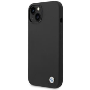 BMW BMHCP14MSILBK Apple iPhone 14 Plus / 15 Plus 6,7" juodos spalvos Silicone Metal Logo - Image 2