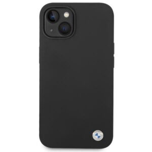 BMW BMHCP14MSILBK Apple iPhone 14 Plus / 15 Plus 6,7" juodos spalvos Silicone Metal Logo - Image 3
