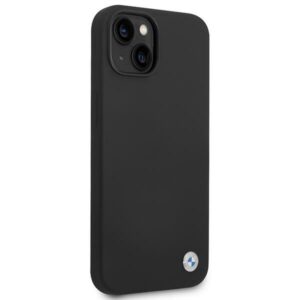BMW BMHCP14MSILBK Apple iPhone 14 Plus / 15 Plus 6,7" juodos spalvos Silicone Metal Logo - Image 4