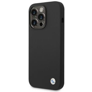 BMW BMHCP14LSILBK Apple iPhone 14 Pro 6,1" juodos spalvos Silicone Metal Logo - Image 2