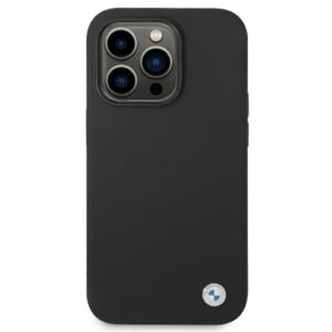 BMW BMHCP14LSILBK Apple iPhone 14 Pro 6,1" juodos spalvos Silicone Metal Logo - Image 3